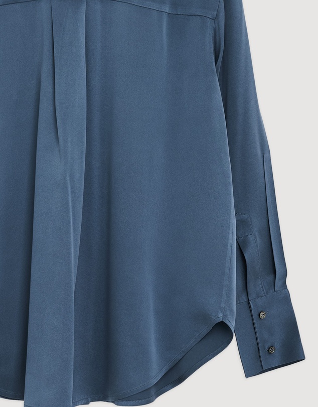Revibe - Repaired Assembly Label Silk Long Sleeve Shirt