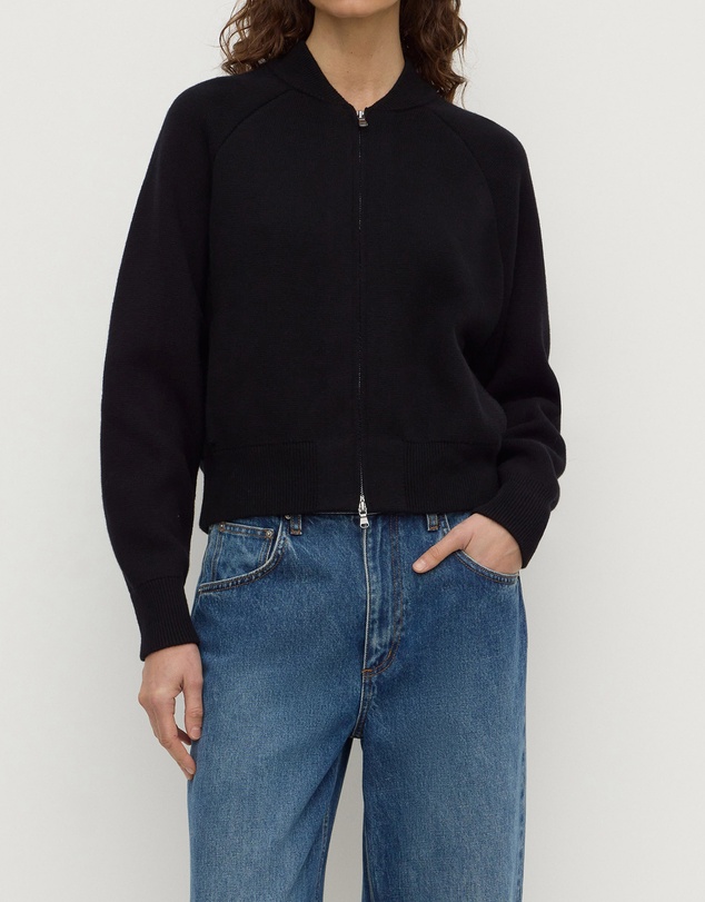 Assembly Label - Talia Milano Knit Bomber Jacket