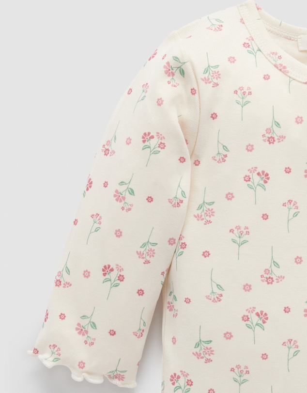 Purebaby - Pointelle Rib Layering Top -Kids-Babies