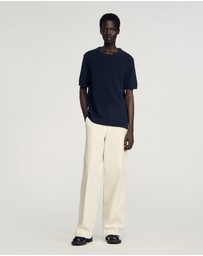 Sandro - Cotton Knit Tee Sweater