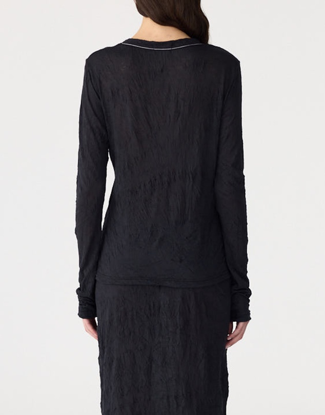 Bassike - Crinkle Jersey Longerline Top