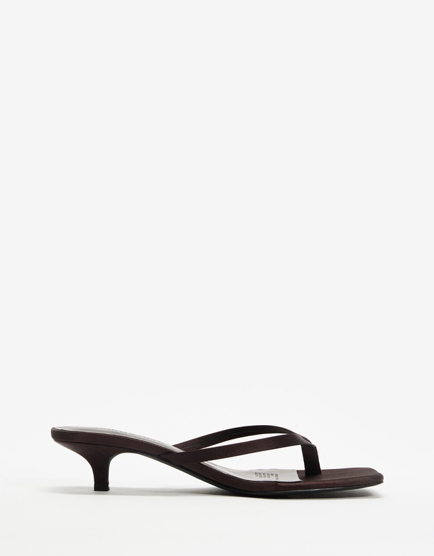 Atmos&Here - Oceane Satin Kitten Heel Sandals