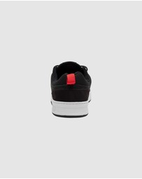 Fallen Footwear - Fallen Footwear The Crest Suede/Leather Men Shoes Black/Grey/Red