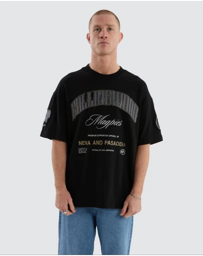 Nena & Pasadena - Collingwood Game-On Loopbk Tee