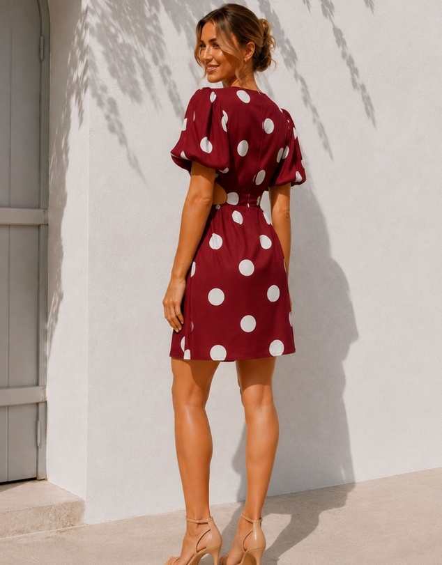 Esther & Co - Shahnaz Dress - Wine Spot