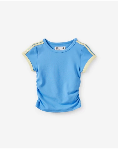 Cotton On Kids - Soft Stretch Active Gathered Short Sleeve Baby Tee
