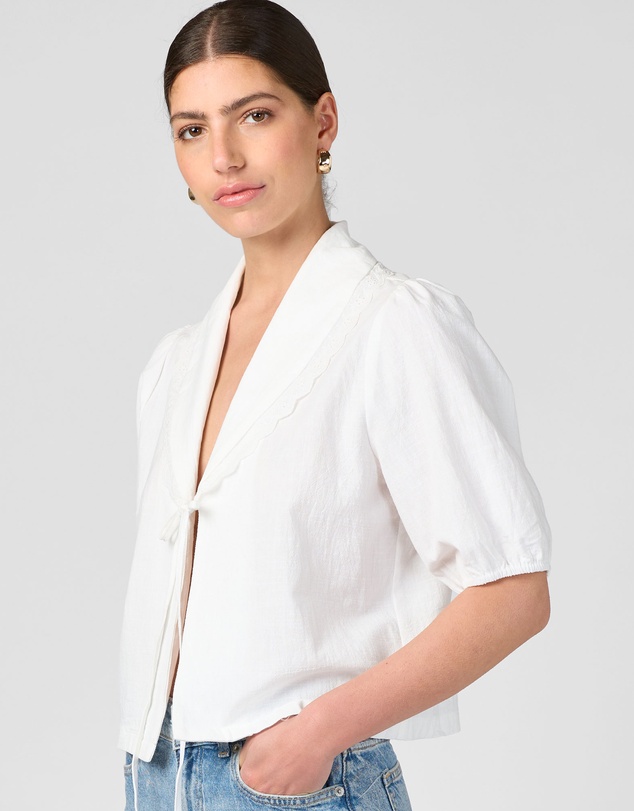 MVN - Collared Tie Up Top
