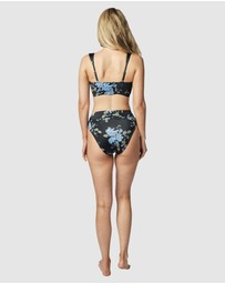 UNE PIECE - High-Cut High-Waisted Bikini Bottom