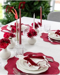 Tablescaped - Burgundy Christmas Tablescape Set