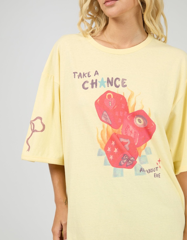 All About Eve - Snake Eyes Oversized Tee Yellow