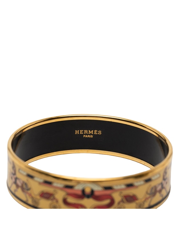 Pre-Loved by Azura Reborn - Pre-Loved Wide Enamel Horse Carriage Bangle 65