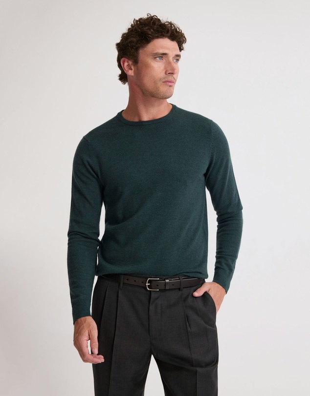 Oxford - Crew Neck Pure Merino Wool Pullover