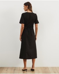 Atmos&Here - Alice Asymmetric Wrap Midi Dress