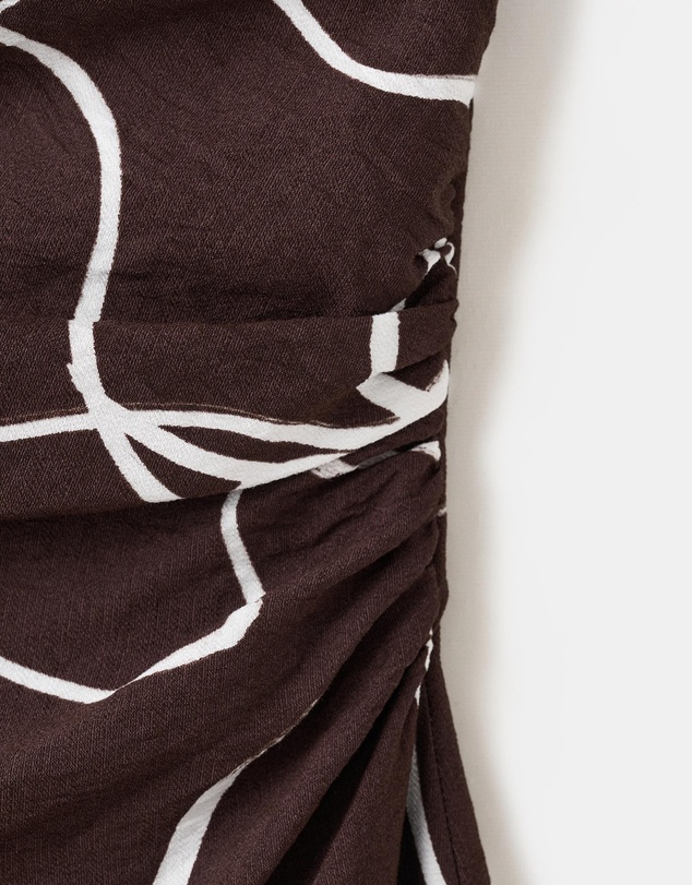 M.N.G - Printed Ruched Dress