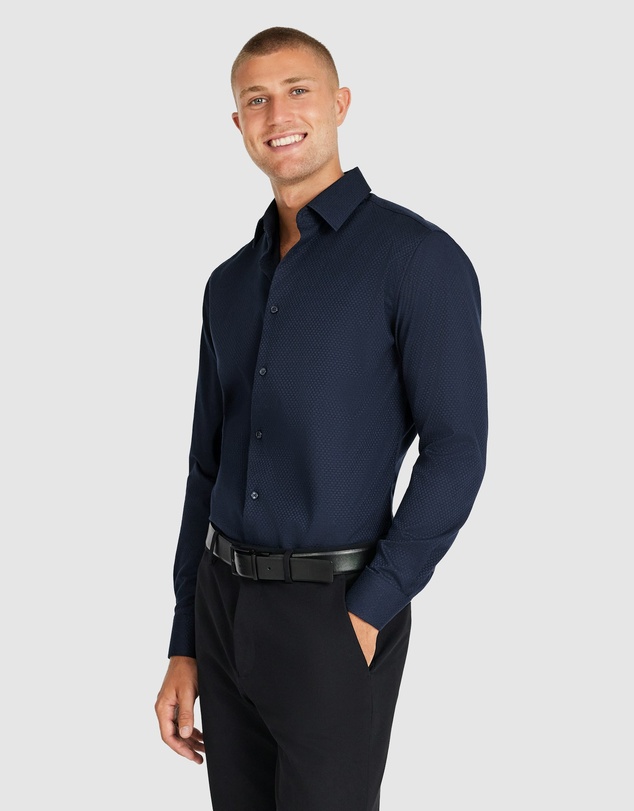 Tarocash - Cy Slim Textured Bamboo Shirt