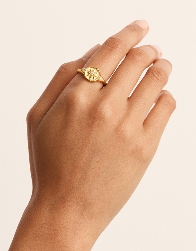 By Charlotte - Gold Live in Love Ring