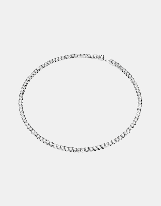 Swarovski - Matrix Tennis Necklace, Round Cut, White, Rhodium-Plated