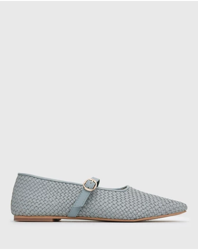 Betts - Gracie Leather Woven Ballet Flats