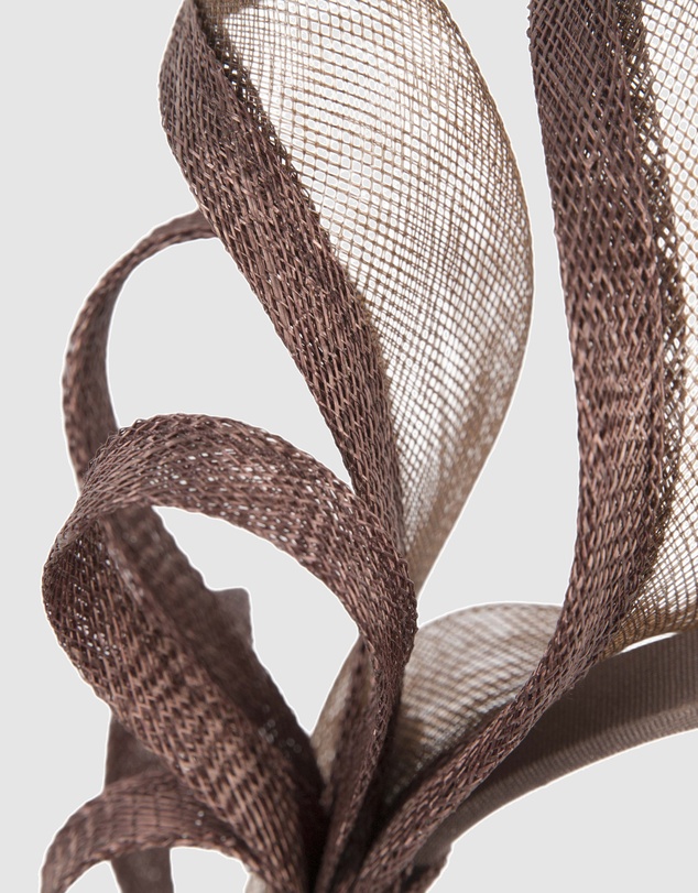 Max Alexander - Small Brown Sinamay Loops Fascinator
