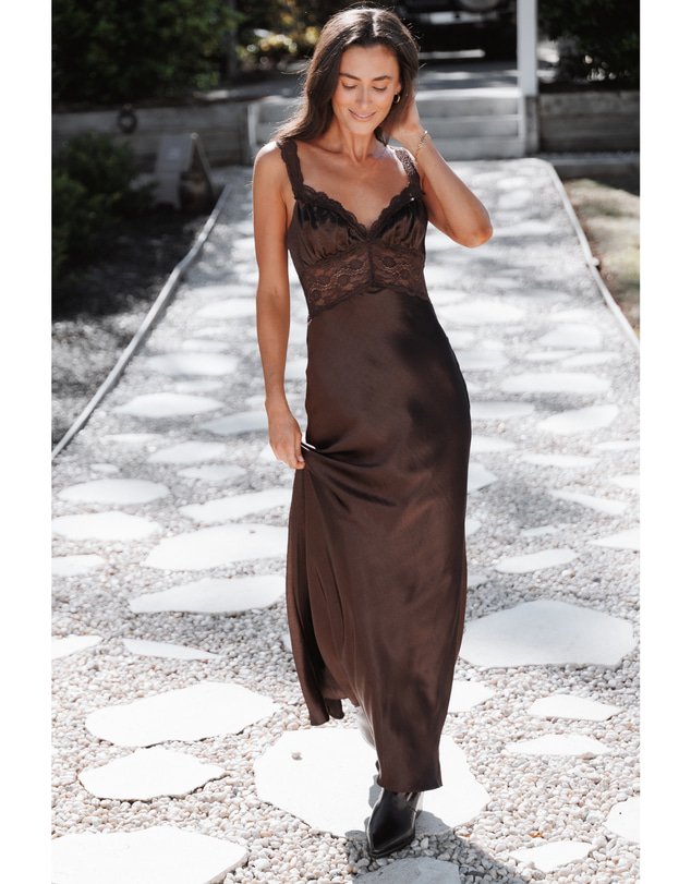 Petal & Pup - Nitara Maxi Dress - Brown
