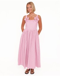 Petal & Pup - Alden Maxi Dress - Pink/White Stripe