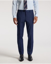 Calibre - Micro Check Wool Suit Pants Royal Blue