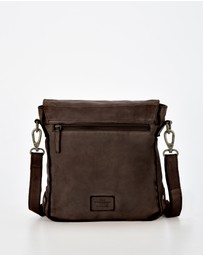 Cobb & Co - Bracewell Washed Leather Flap Over Crossbody