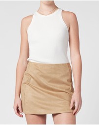MVN - Faux Suede Mini Skirt