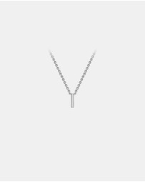 Zoe Olivia - 9K White Gold Initial I Necklace
