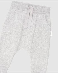 Huxbaby - 5 Pocket Grey Trackpants - Babies