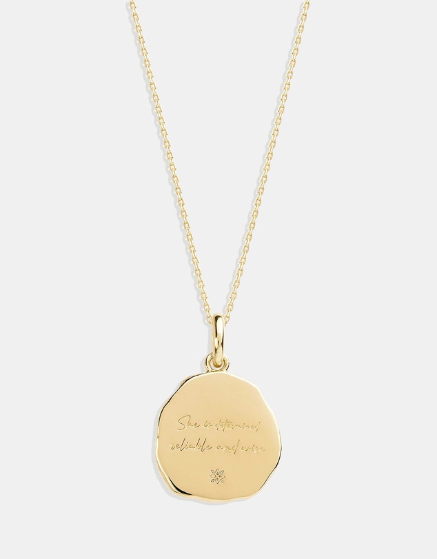 By Charlotte - She Is Capricorn Zodiac Necklace