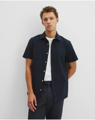 Country Road - Short Sleeve Relaxed Good Earth Cotton Oxford Shirt