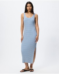 & Other Stories - Striped Rib-Knit Midi Dress