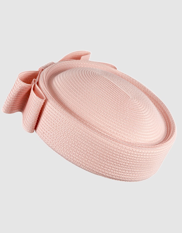 Max Alexander - Pink Braid Pillbox Hat