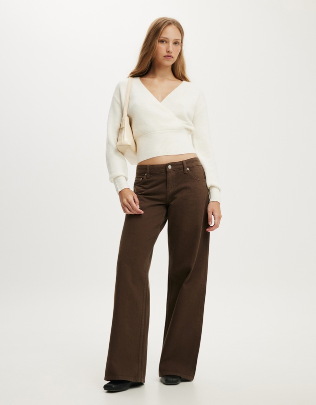 Cotton On - Softest Luxe Mock Wrap Knit Top