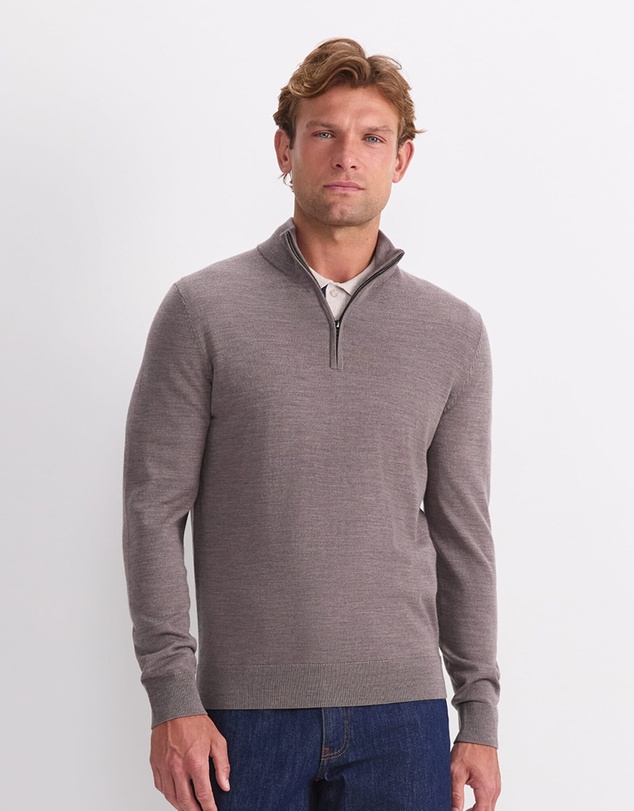 Sportscraft - Merino Quarter Zip Knit