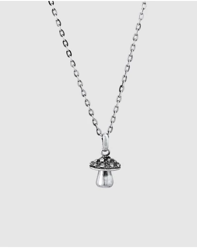 Kuzzoi - ICONIC EXCLUSIVE - Mushroom Pendant Cable Chain Necklace in 925 Silver