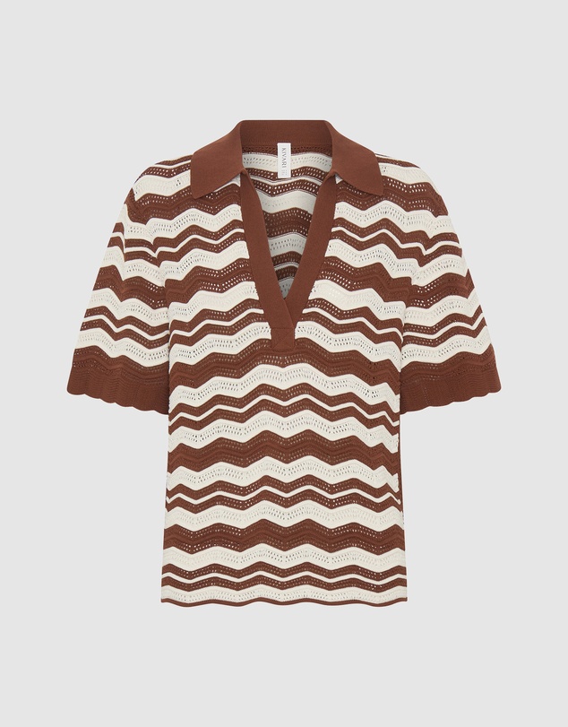 KIVARI - Sarah Knit Polo Top