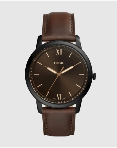 Fossil - The Minimalist 3H Brown Analogue Watch FS5551