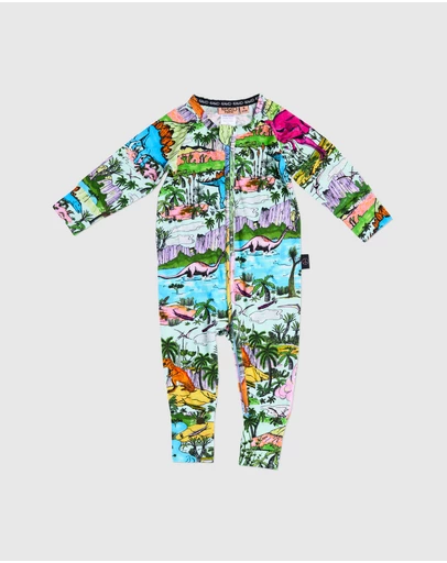 Kip&Co - Jurassic Organic LS Zip Romper - Babies