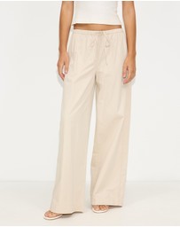 Dazie - Mist Drawstring Wide Leg Pants