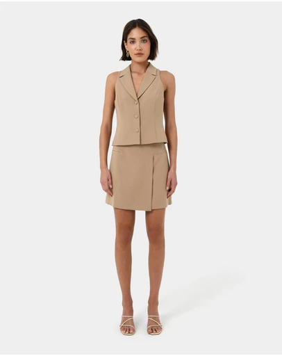 Forcast - Nikki Mini Wrap Skirt