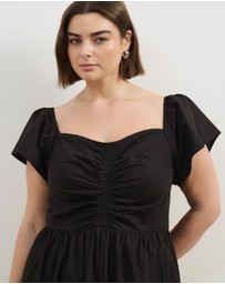 Atmos&Here Curvy - Andy Cotton Poplin Midi Dress