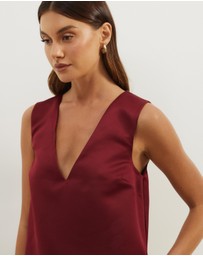 Atmos&Here - Poppy Structured Satin Mini Dress