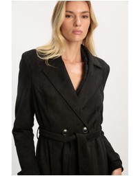 Bardot - Vegan Suede Longline Coat