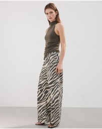 M.N.G - Zebra-Print Straight-Fit Jeans
