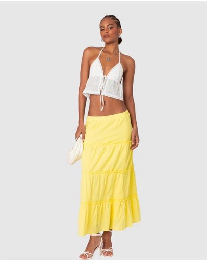 EDIKTED - Charlotte Tiered Maxi Skirt