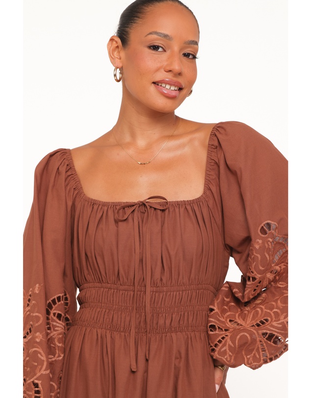 Petal & Pup - Mirren Midi Dress - Chocolate Brown