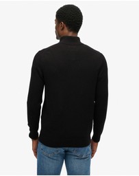 Superdry - Wool Blend Half Zip Slim Fit Jumper