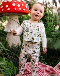 Fleur Harris - 'Mini Magic Gingham' Faraway Legging in Tapioca